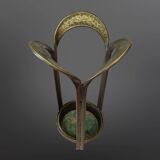 Brutalist bronze umbrella stand, Germany 1970s