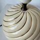 Barbi Ivory and Gold Ceramic Spherical Table Lamp
