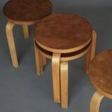 Model 60 stools by Alvar Aalto for Finmar, 1930s. Set of 4