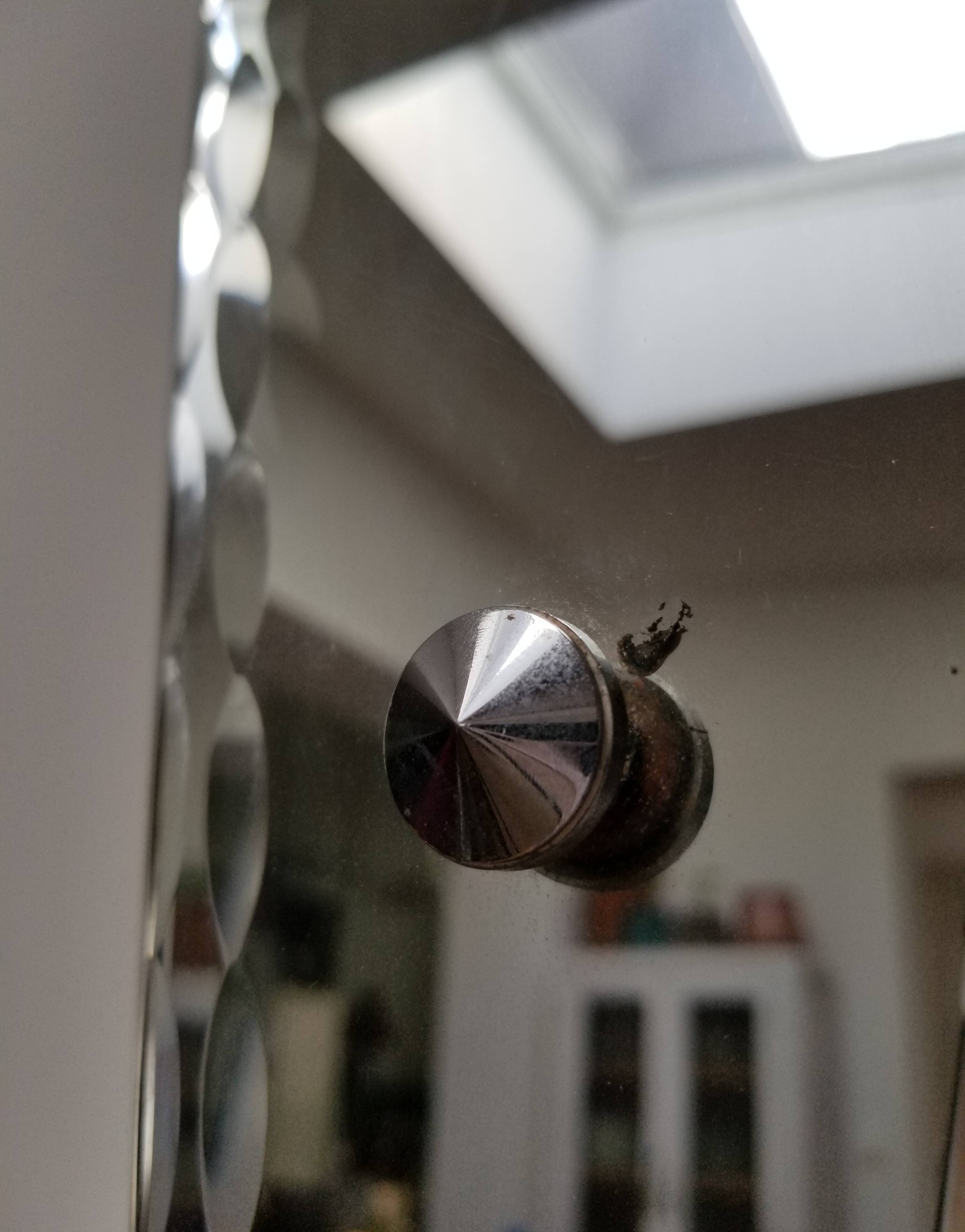 Vintage bevelled mirror  - 82x56cm