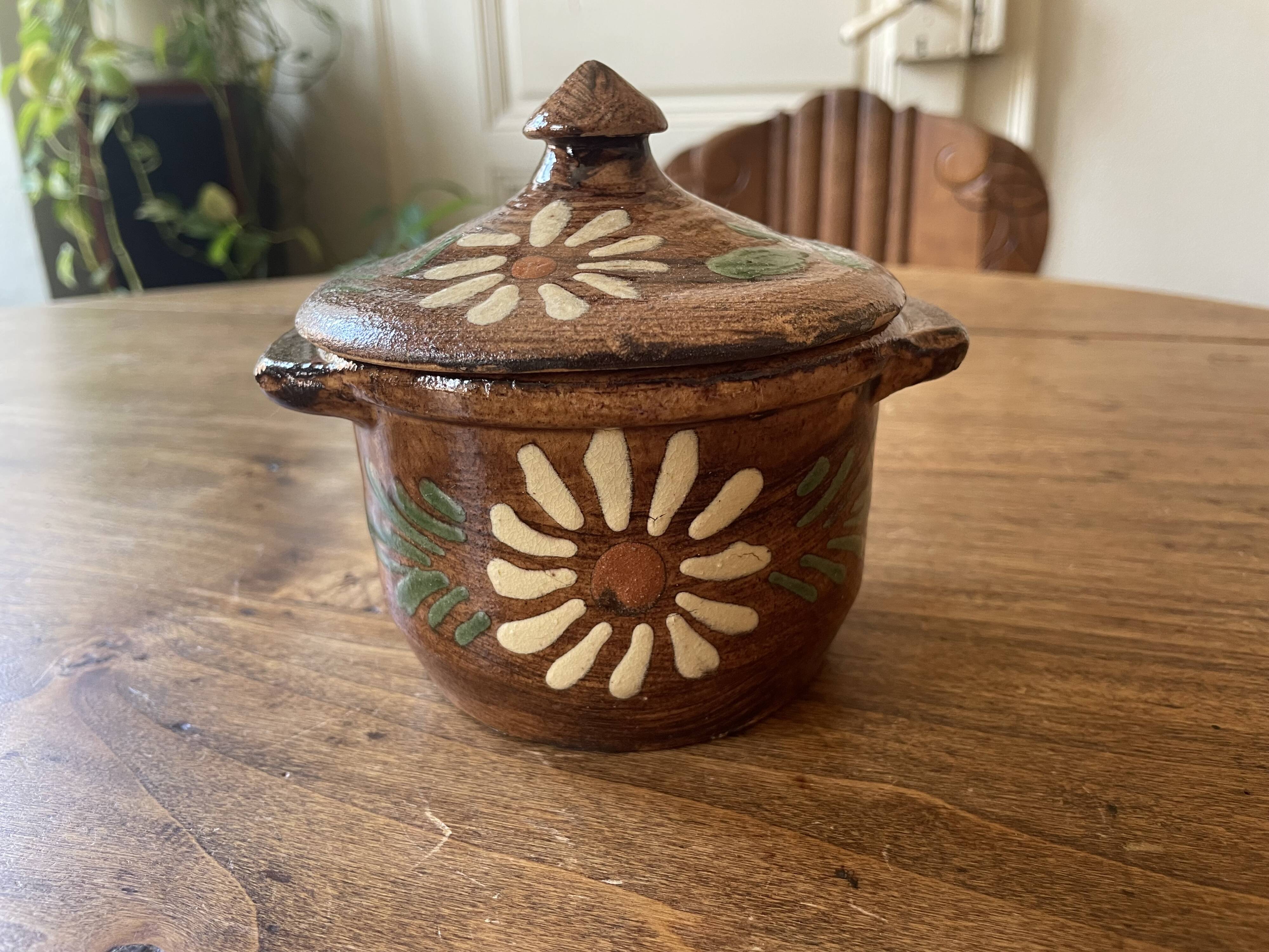 Small Alsatian pot in glazed ceramic