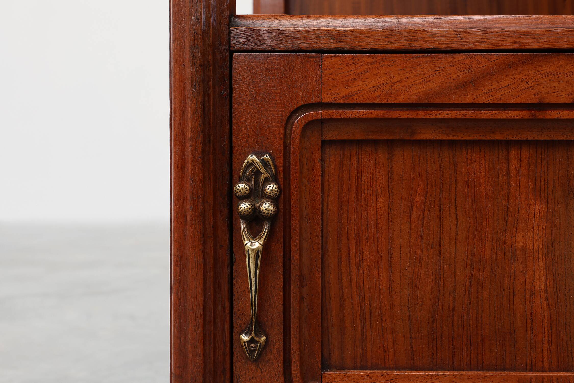 Pair Art Nouveau Nightstands with marble top by Paul Alexandre Dumas, Franc