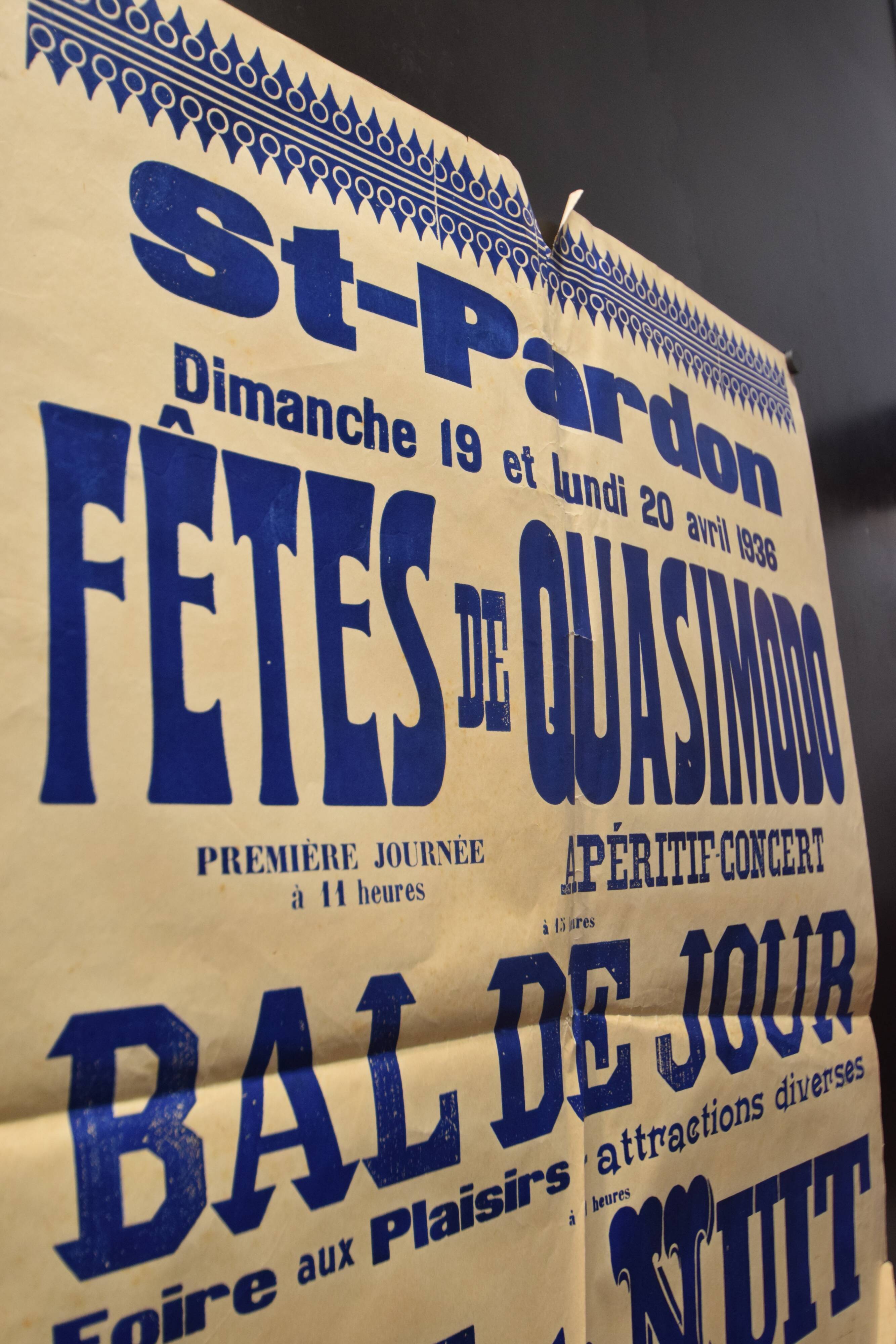 Poster "Feasts of Quasimodo" - Saint-Pardon - 1936