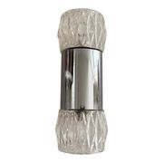 Mid-century double-headed glass and metal wall sconce, 1960, Italy
