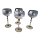 4 twisted stem glasses for white or rosé wine