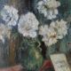 Tableau, huile sur toile, fleurs, signé Marcelle Anhoury, années 30