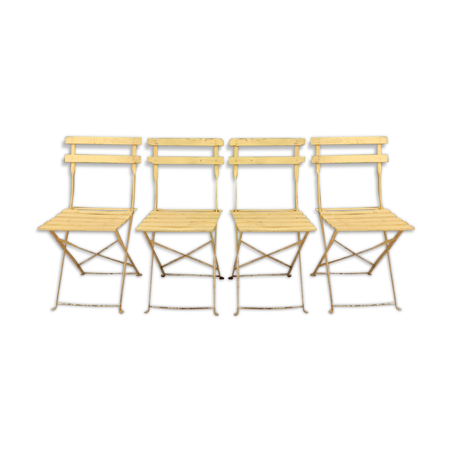 4 folding chairs 50s