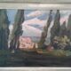 Tableau Ancien huile, paysage de Provence
