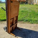 Doctor's bench oak and leather 19th