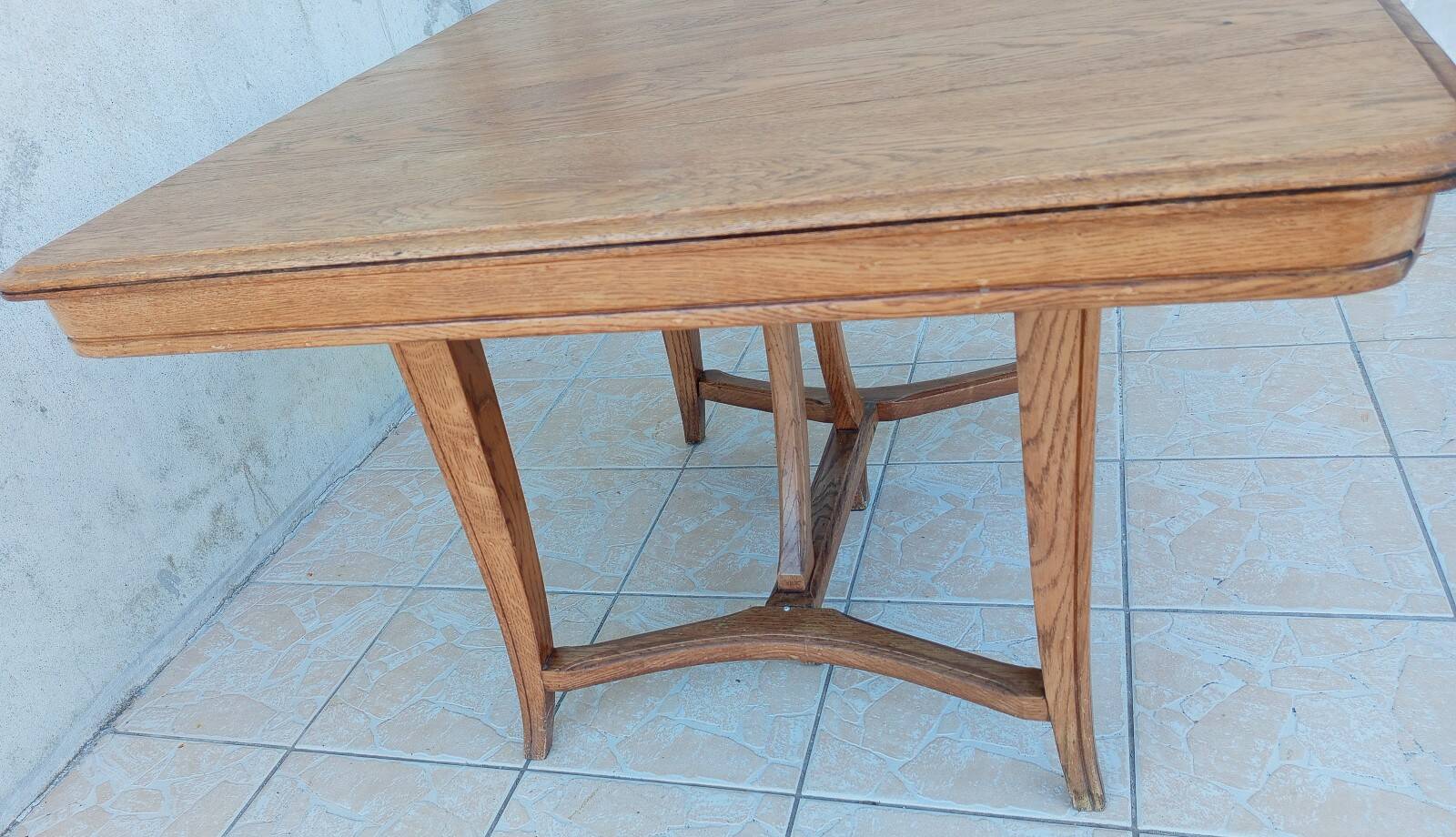 Vintage style Art Nouveau oak table