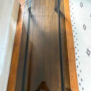 Table basse rectangulaire Italienne en verre fumé vintage 1970