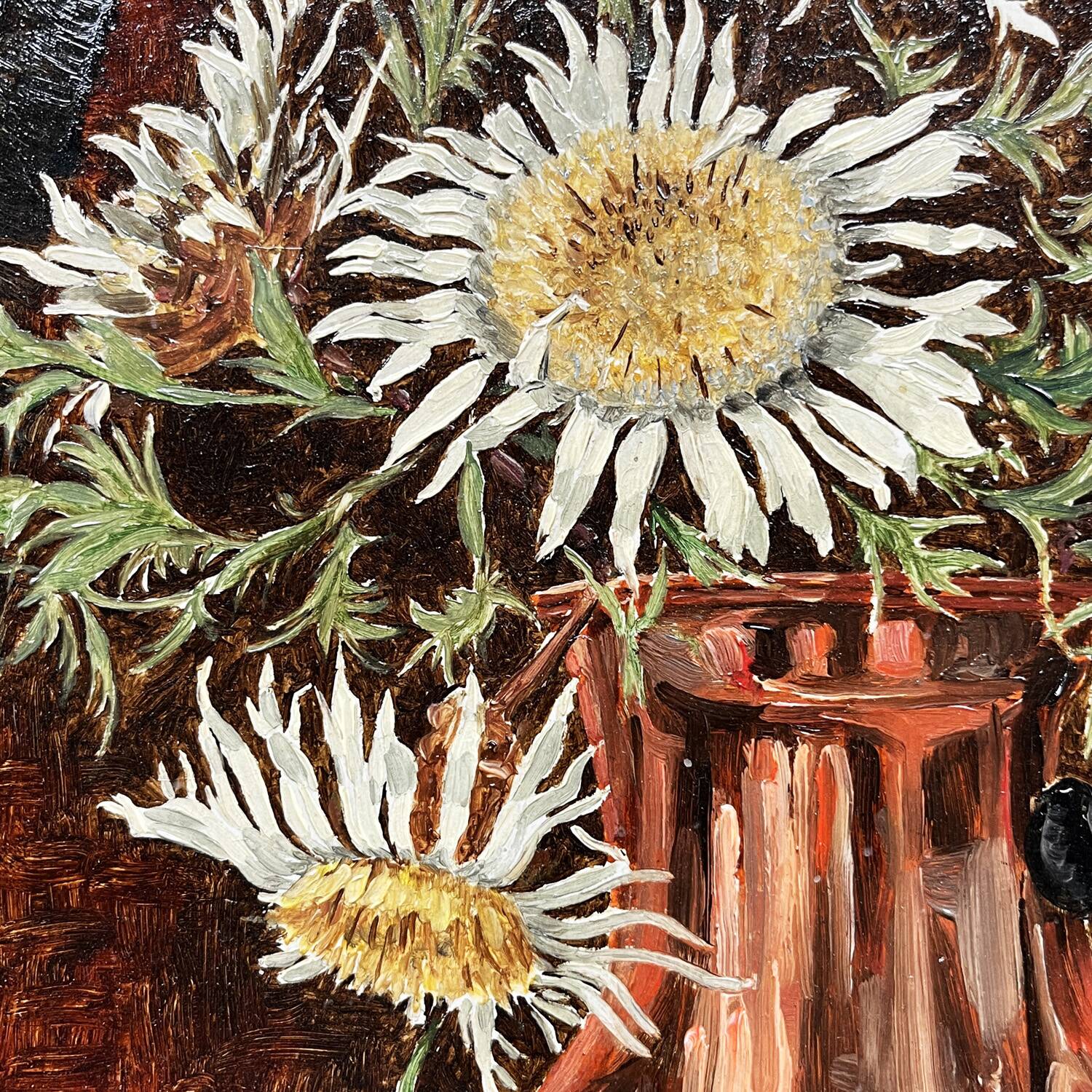 Tableau années 50 "Fleurs d'automne" signé Vandors