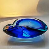 Grand cendrier ou fourre-tout en verre de Murano des années 1960 par Flavio Poli pour Seguso.