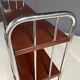 Chromed Bauhaus shelf in bent steel and sheet metal, Europe 1930s