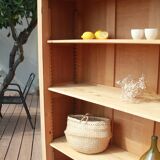 Vintage compass foot bookcase