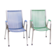 Set of 2 kids chair with scoubidou grid France 60s