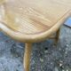 Vintage 80s extendable oak veneer rattan table