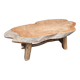 Solid wood coffee table - Section/cross-section of a century-old tree.