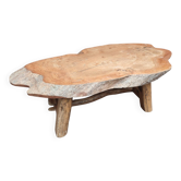 Solid wood coffee table - Section / slice of a century-old tree.