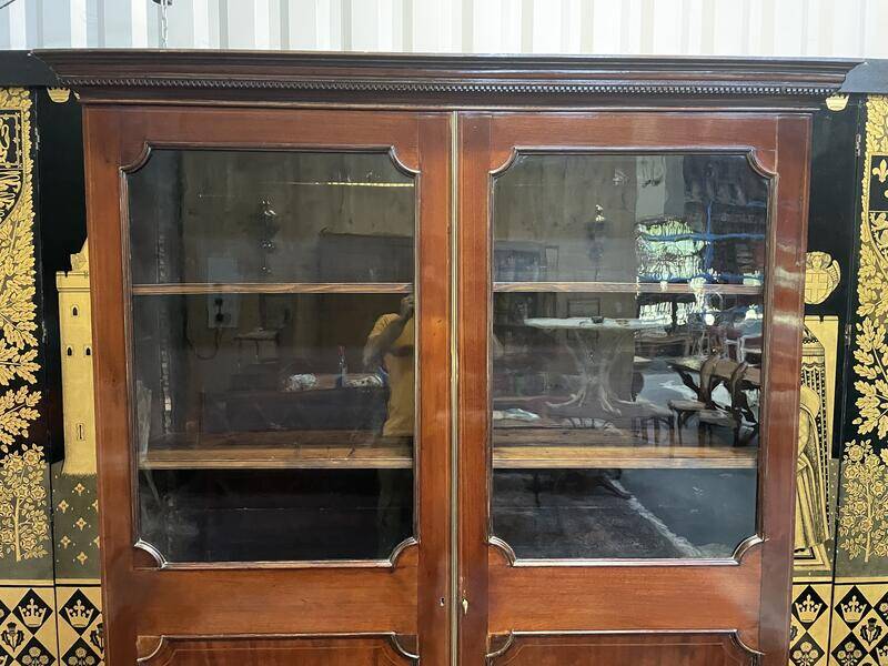 Bibliothèque - Vitrine anglaise en acajou