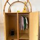 Vintage rattan wardrobe