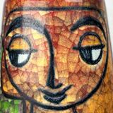 Danish studio pottery vase from the mid-century by Marianne Starck for Michael Andersen, 1960s.