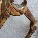 Pozzi paris - small old bronze mirror 19th century rococo style
