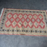 Handmade oriental carpet XXth Pink background 159 x 96 cm