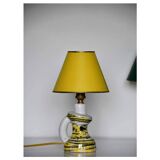 Lampe en céramique jaune vintage