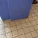 Blue lacquered low cabinet