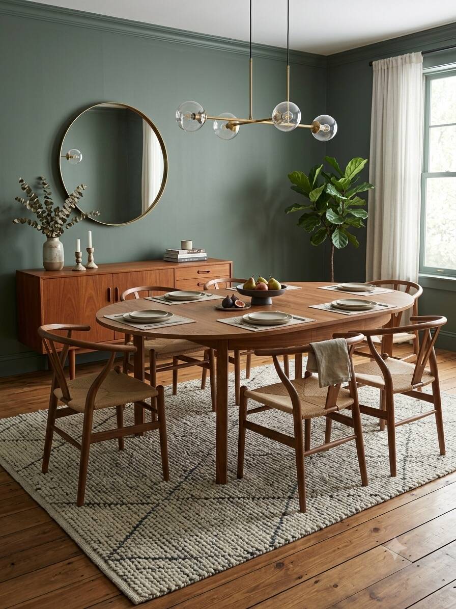 Table scandinave extensible en chêne des années 60