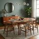 Table scandinave extensible en chêne des années 60