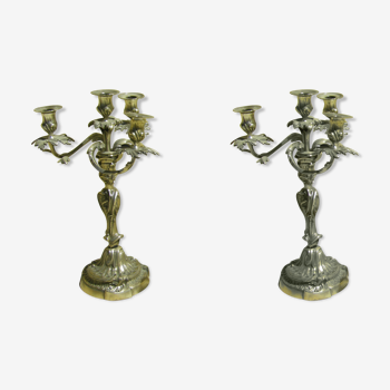 Pair of antique candlesticks