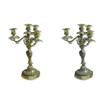 Pair of antique candlesticks