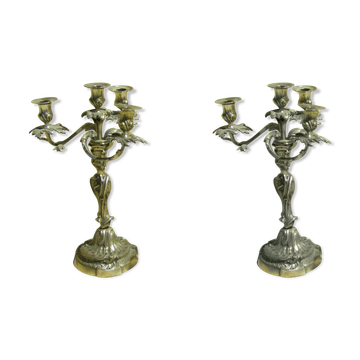 Paire de chandeliers ancien