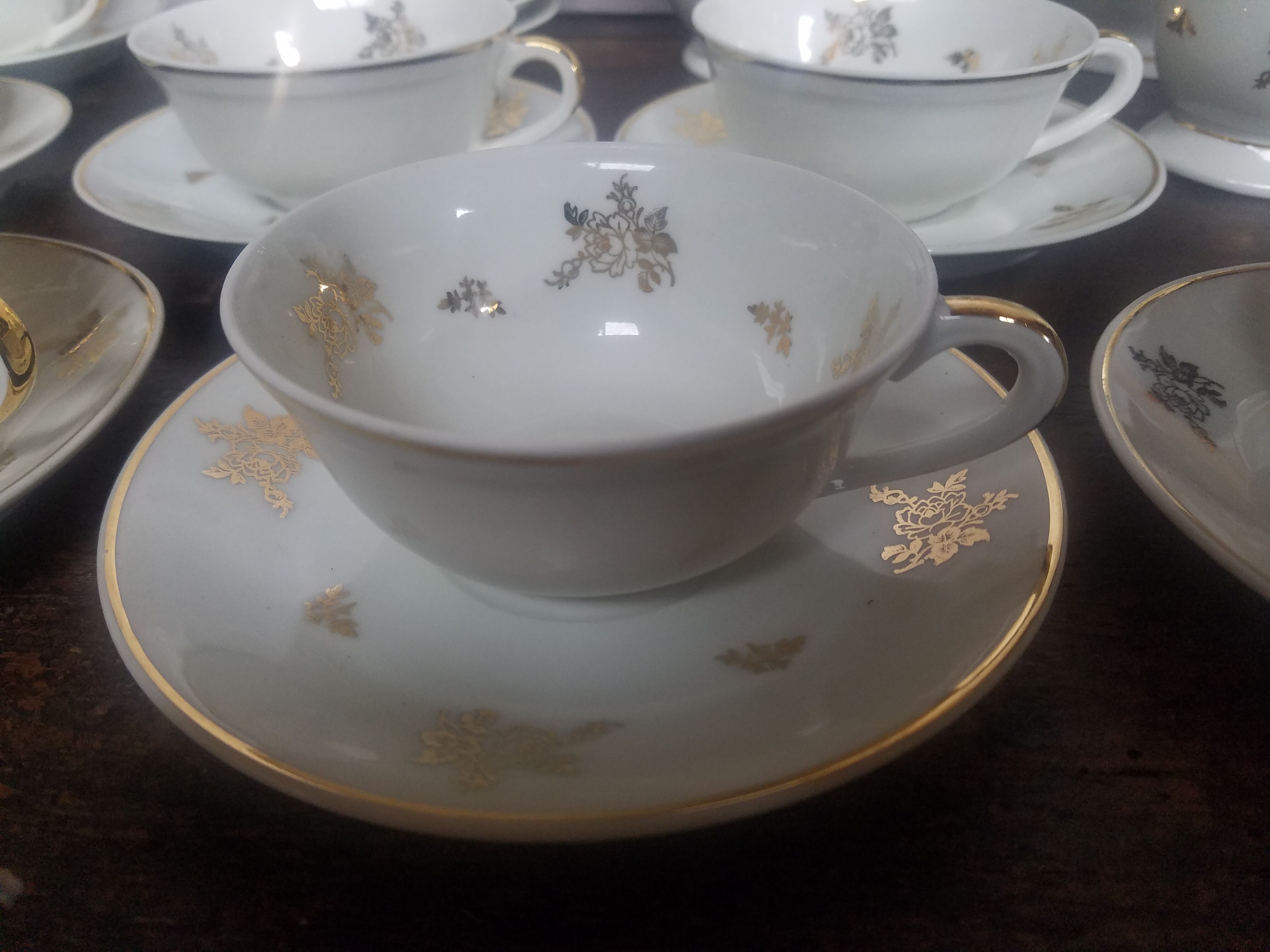 Luf gold porcelain tea service