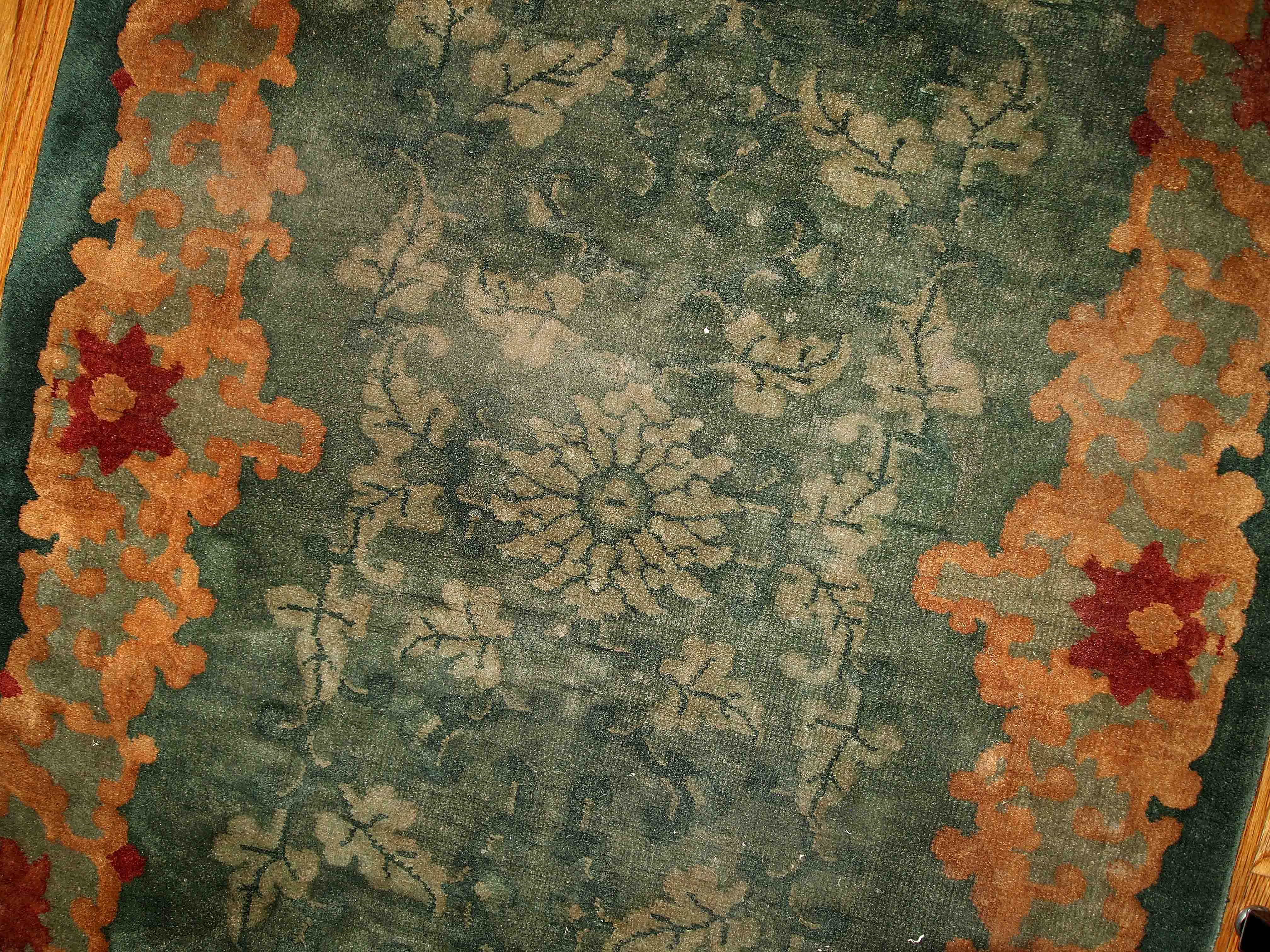 Ancient Chinese carpet Art Deco handmade 121cm x 183cm 1920s