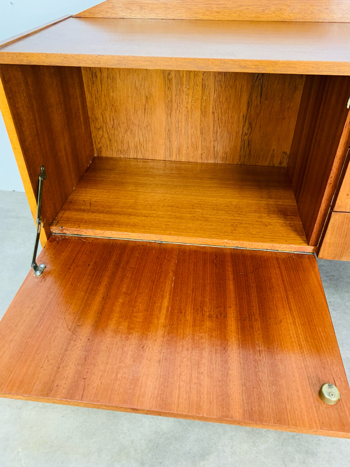 Teak TV unit in Scandinavian style, 1960s.