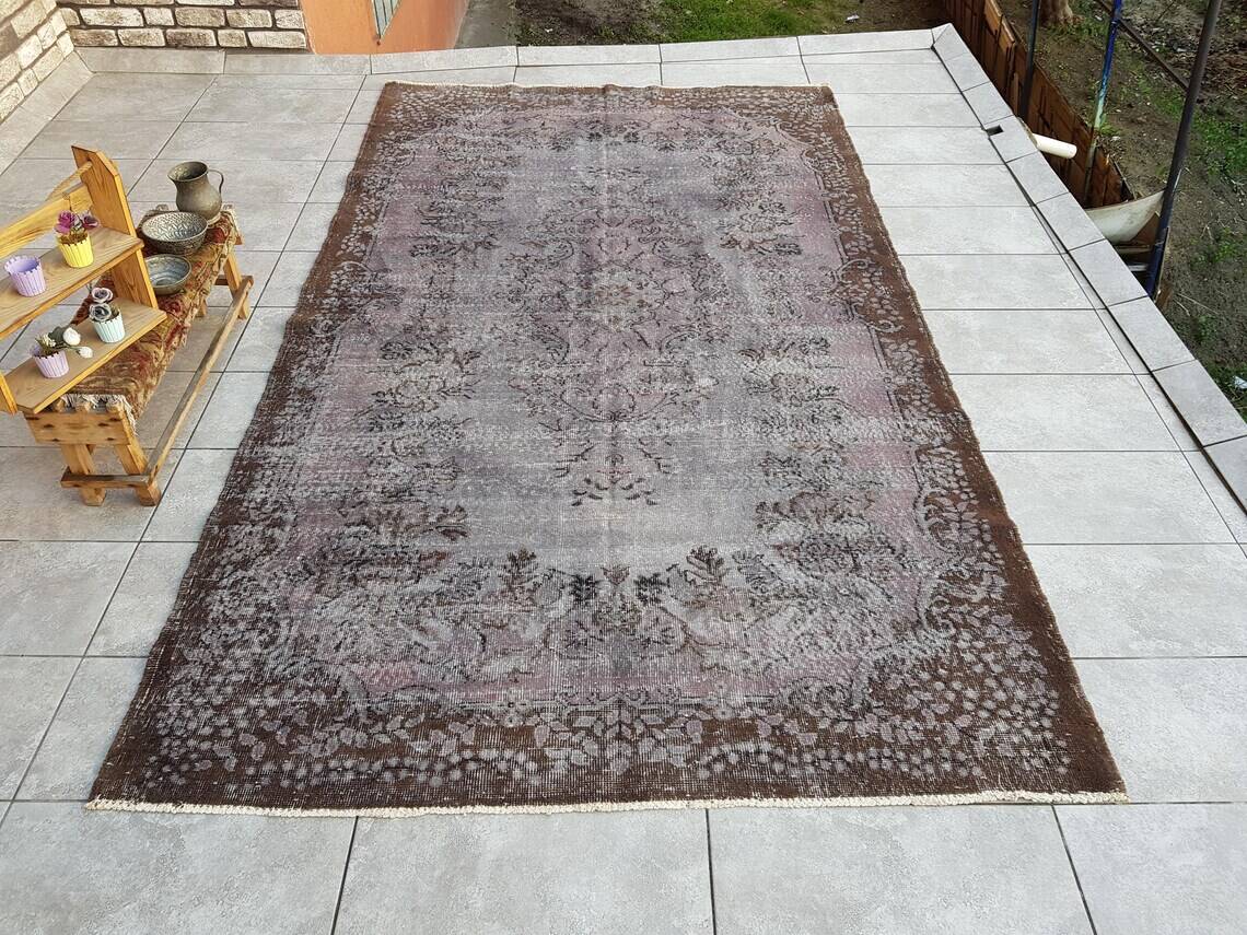 Grey Vintage Turkish Rug sku v768