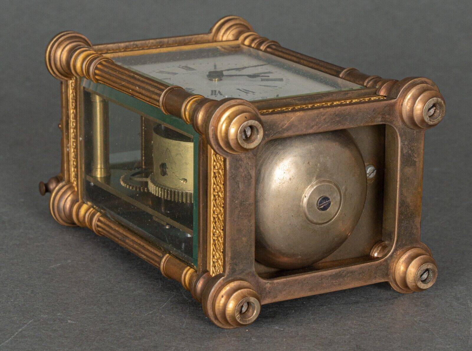 Clock Tiffany & Co New York officer's clock skeleton columns