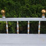 Banc anglais bois de chêne 3 places XIX