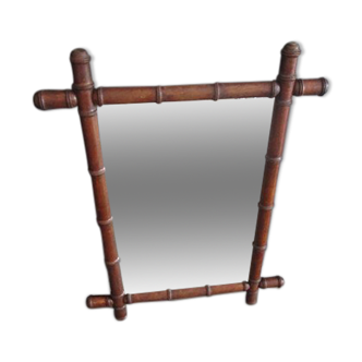 Old bamboo mirror 79.5x59.5cm