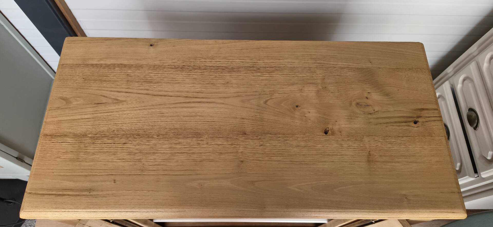 Old solid blond oak sideboard