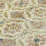 One-of-a-kind turkish handwoven vintage rug - rustic vintage charm 265x 166