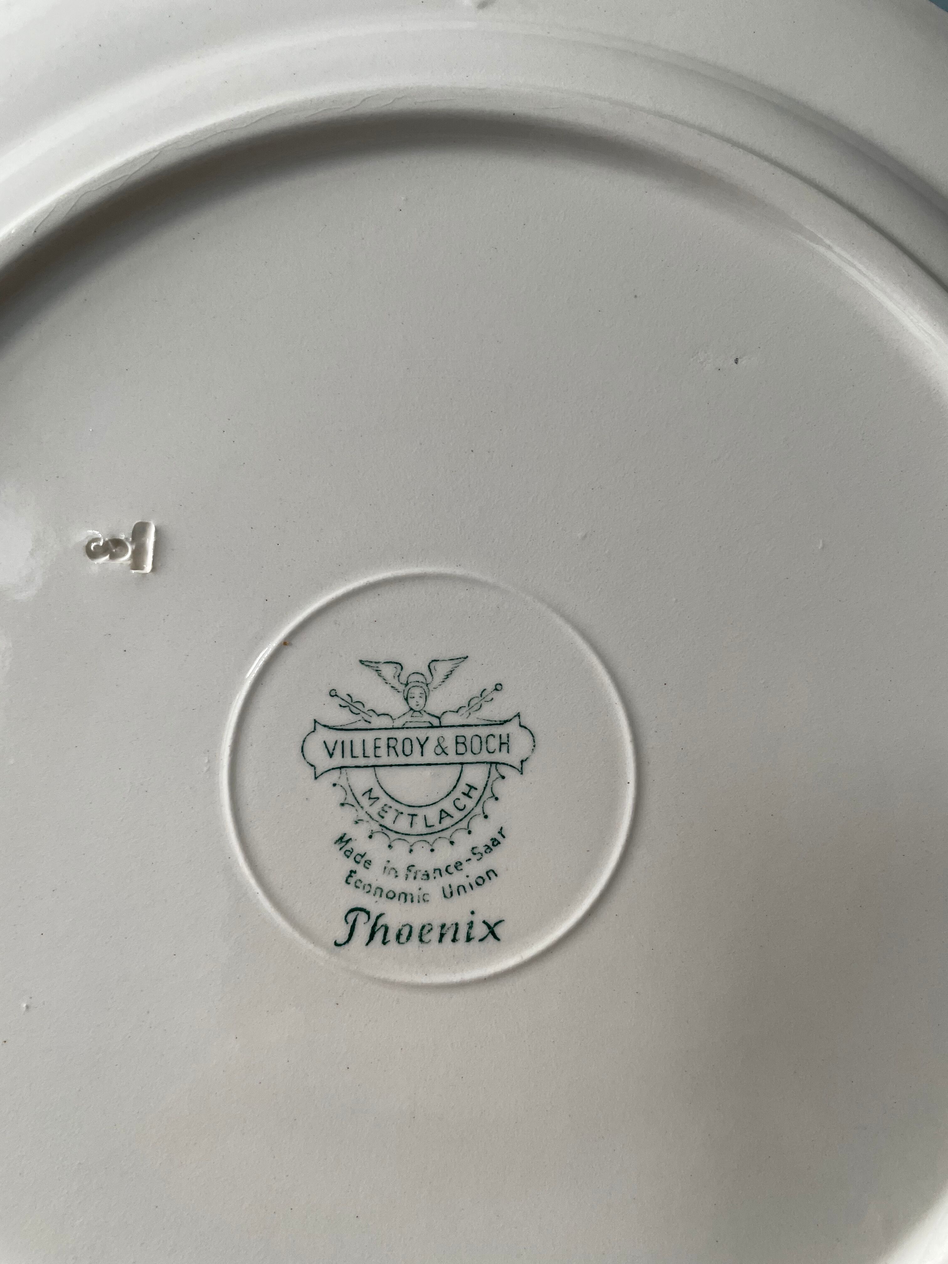 Set of 12 flat plates Villeroy and Boch, Phoenix model