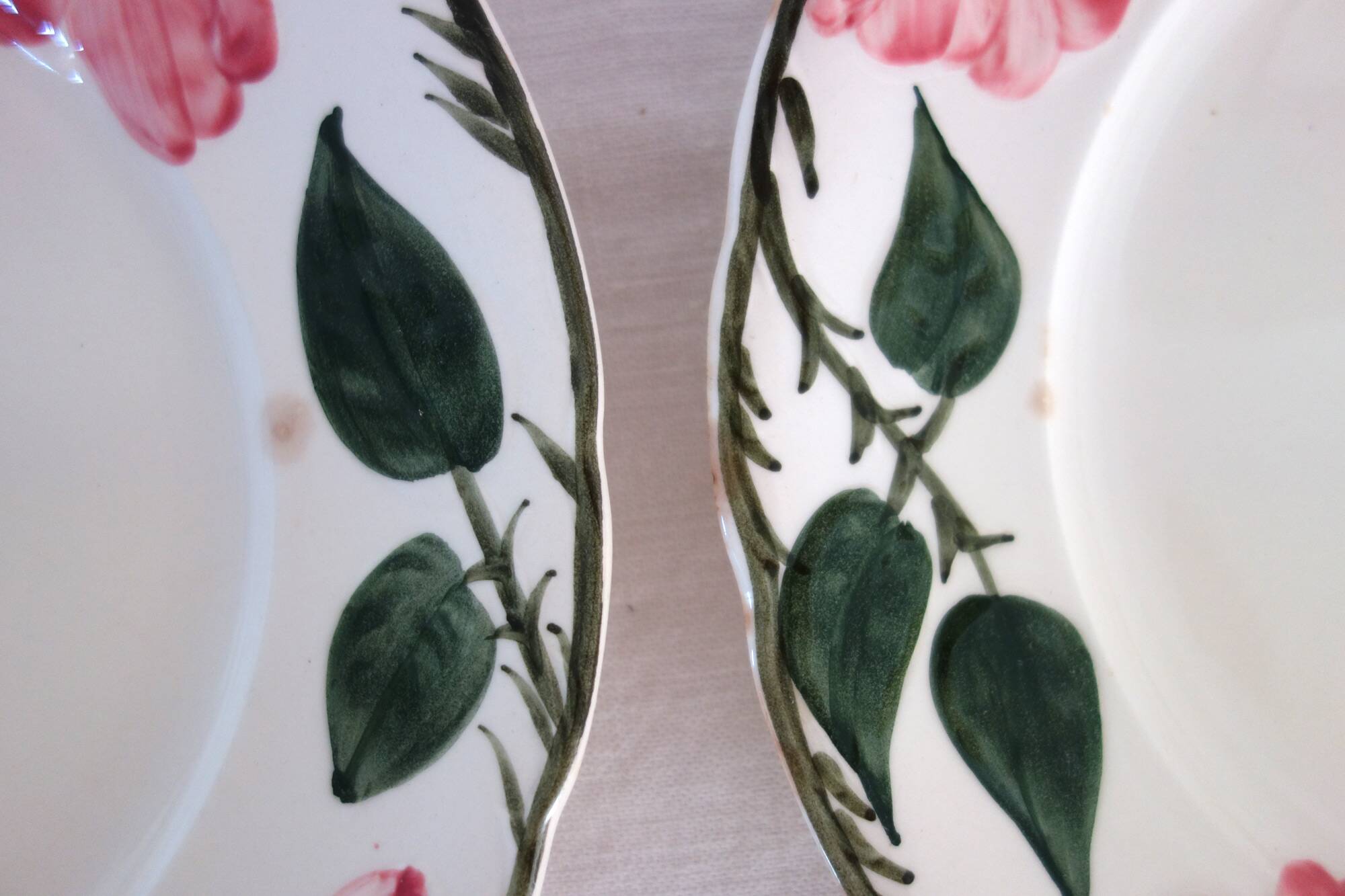 6 assiettes plates Villeroy & Boch "Wild rose", 1970