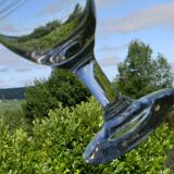 Set of 5 antique bistro glass water glasses.