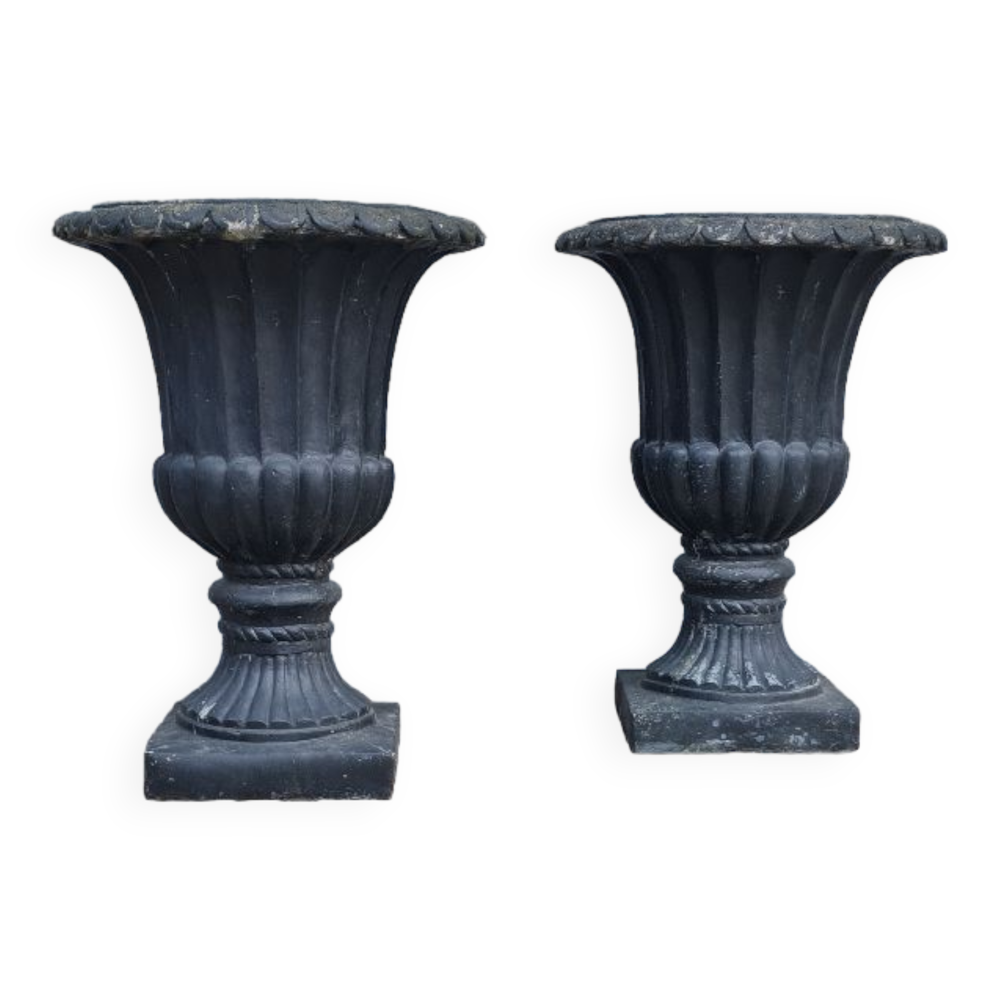 Pair of Medici stone planters circa 1920