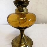 Smoked glass kerosene lamp