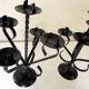 Lot de 2 chandeliers en fer forgé